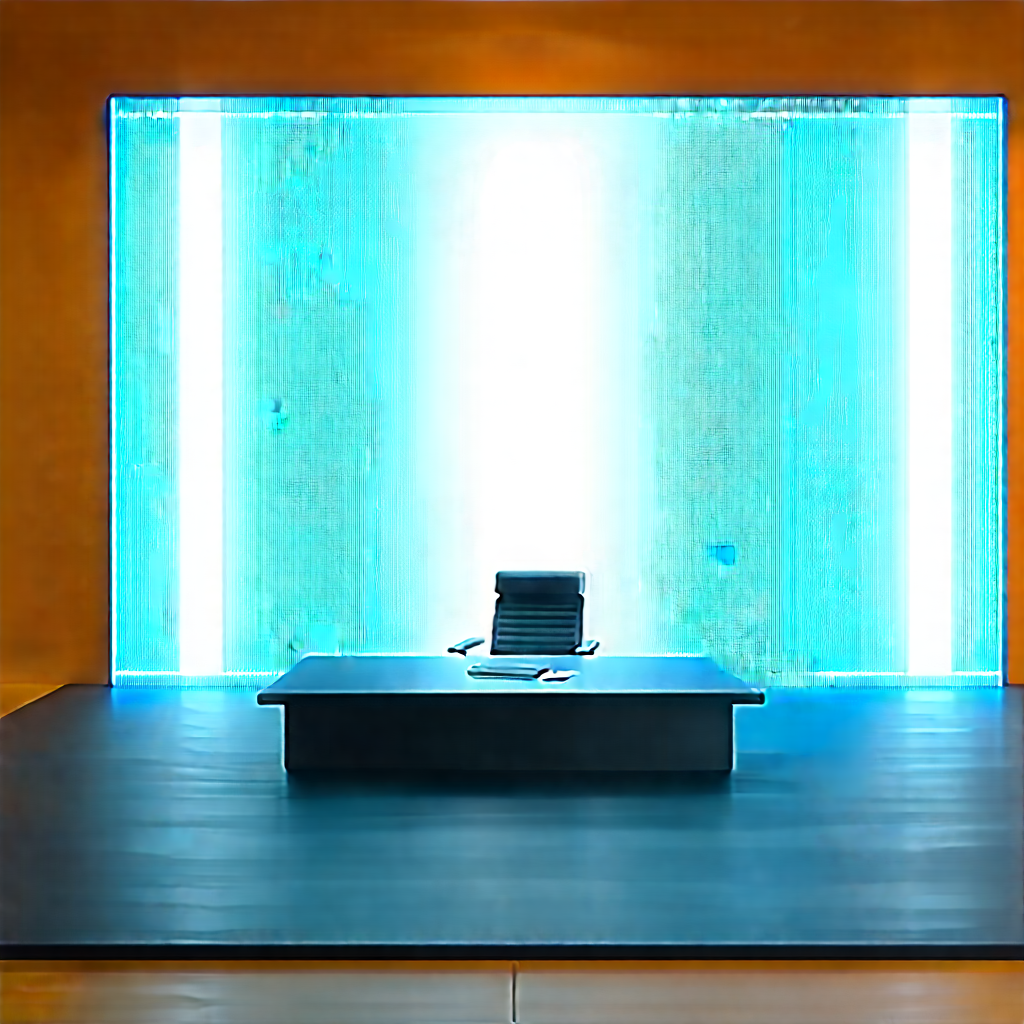 Futuristic Tech Startup Office With Black Chair