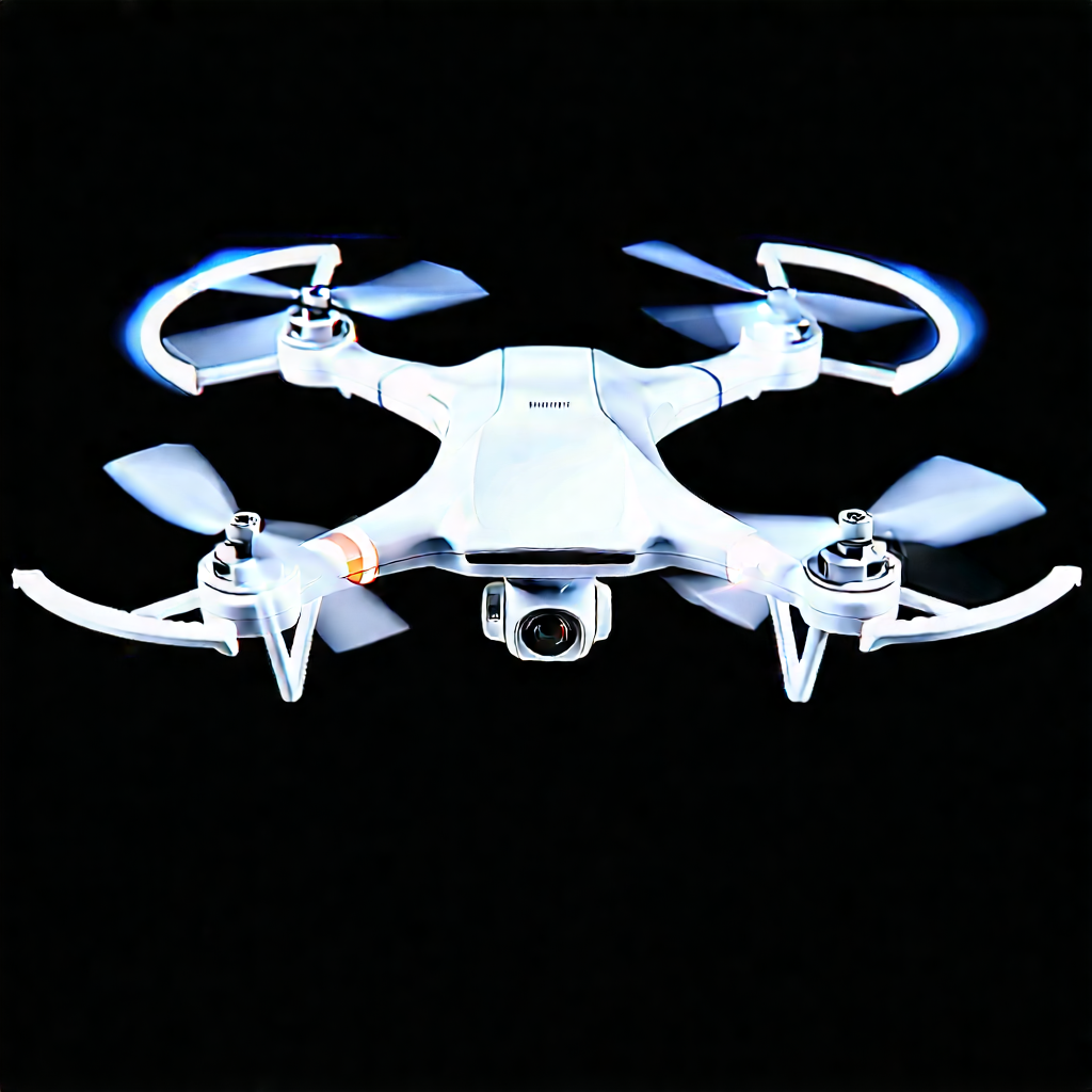 Drone With Digital Artwork With White Drone