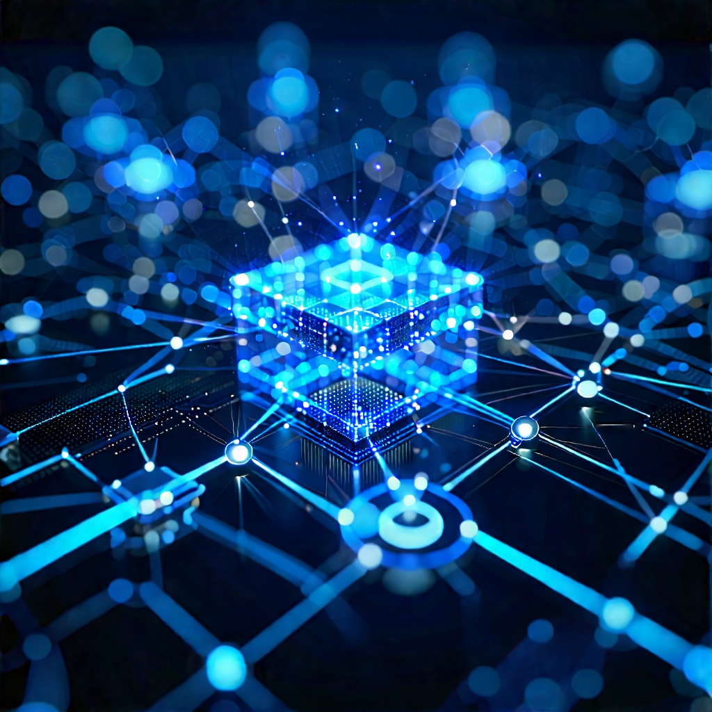Blockchain Network Visualization With Image, There