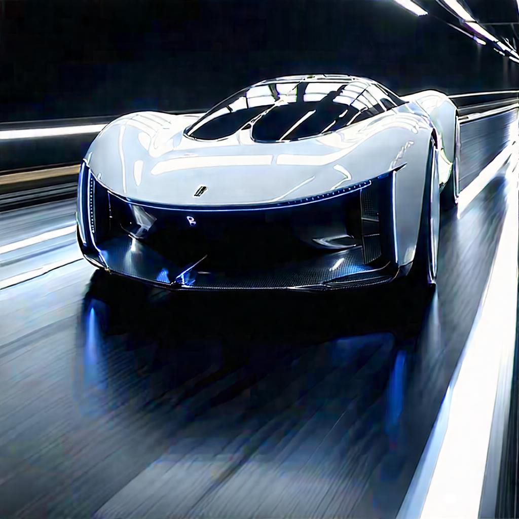 Innovative Electric Vehicle Design With White Sports