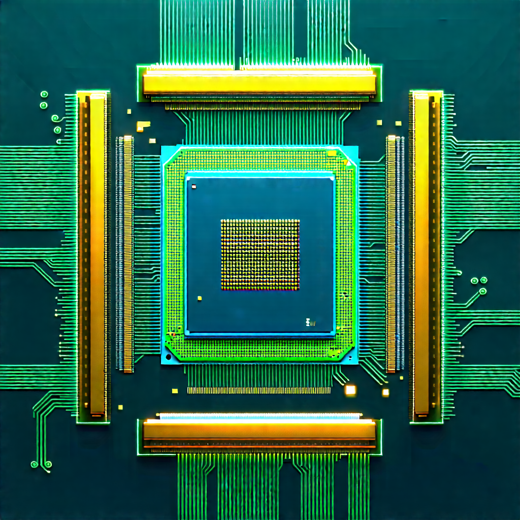 Close-up of microprocessor