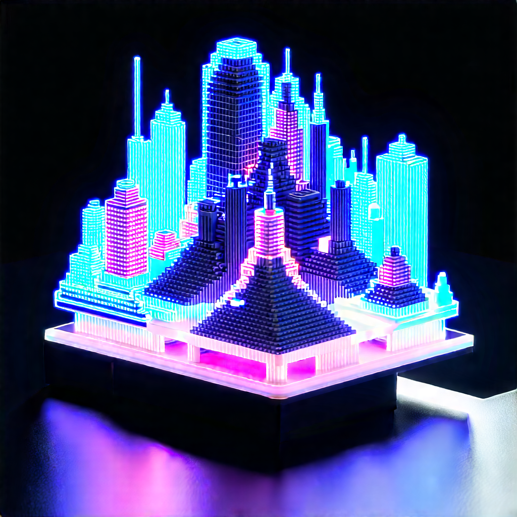 3d printer with neon accents