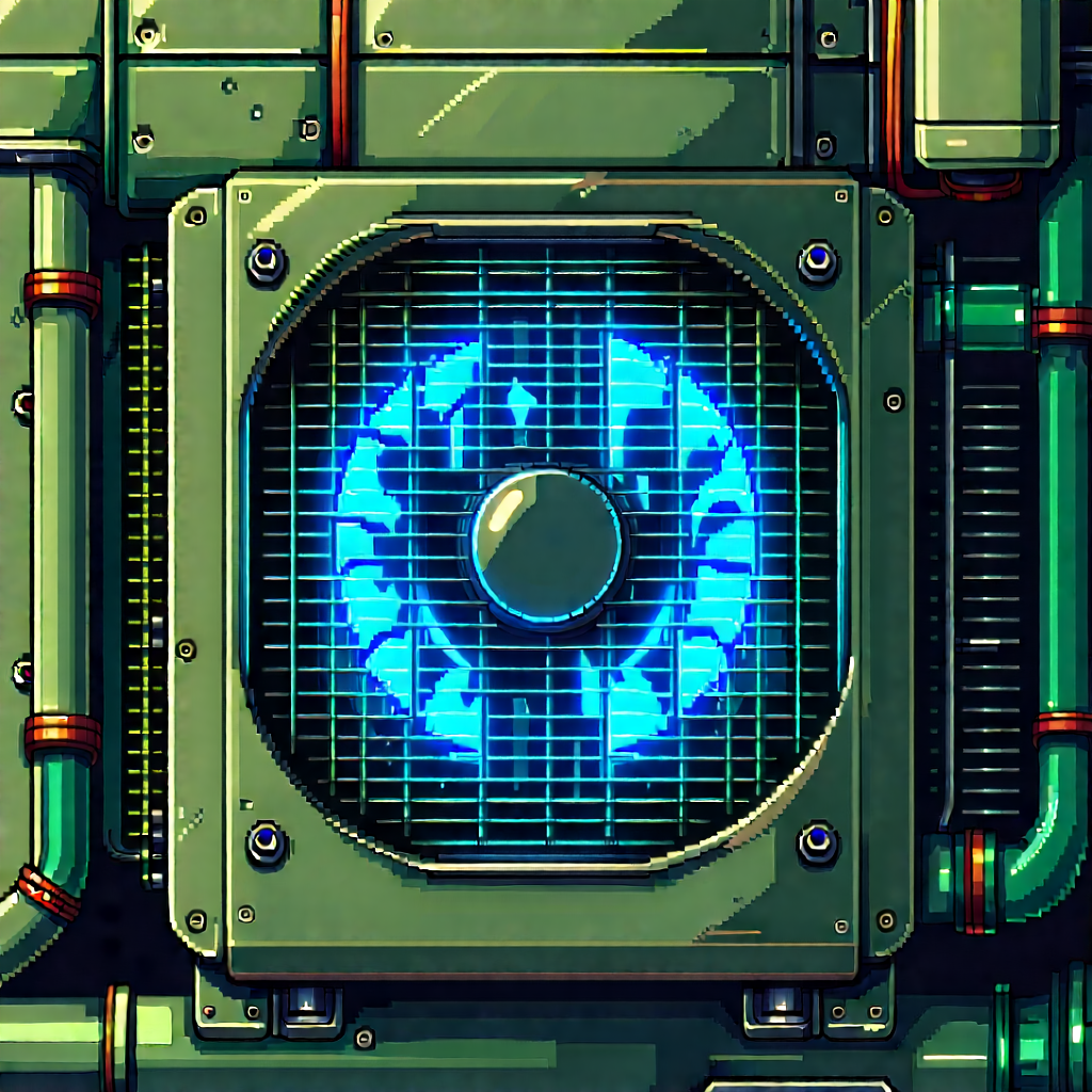 Close-up of cooling system