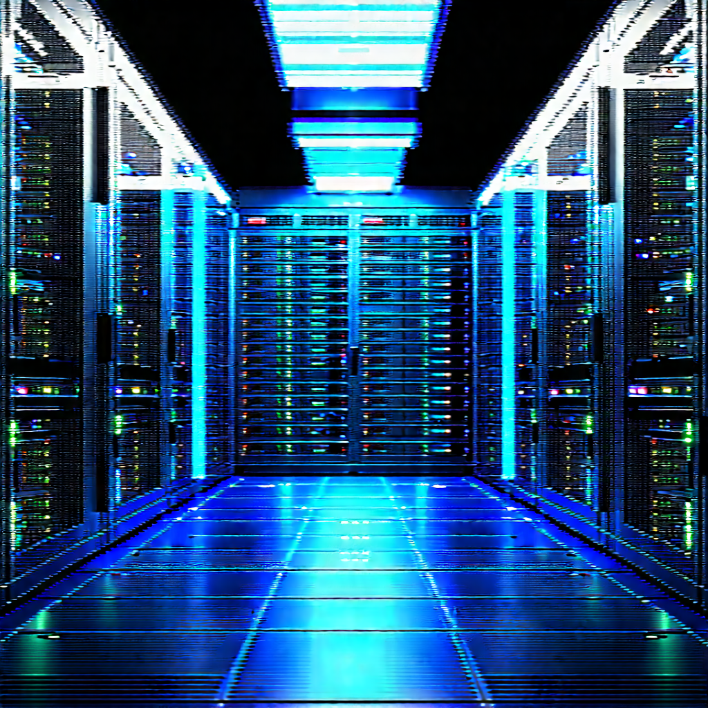 (futuristic:1.44) server room