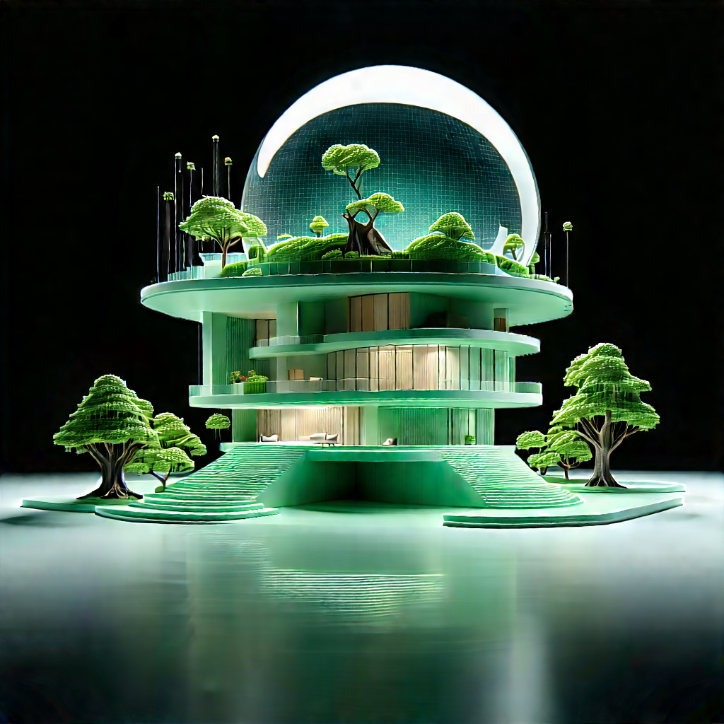 Digital Transformation Visualization With Large, Green,