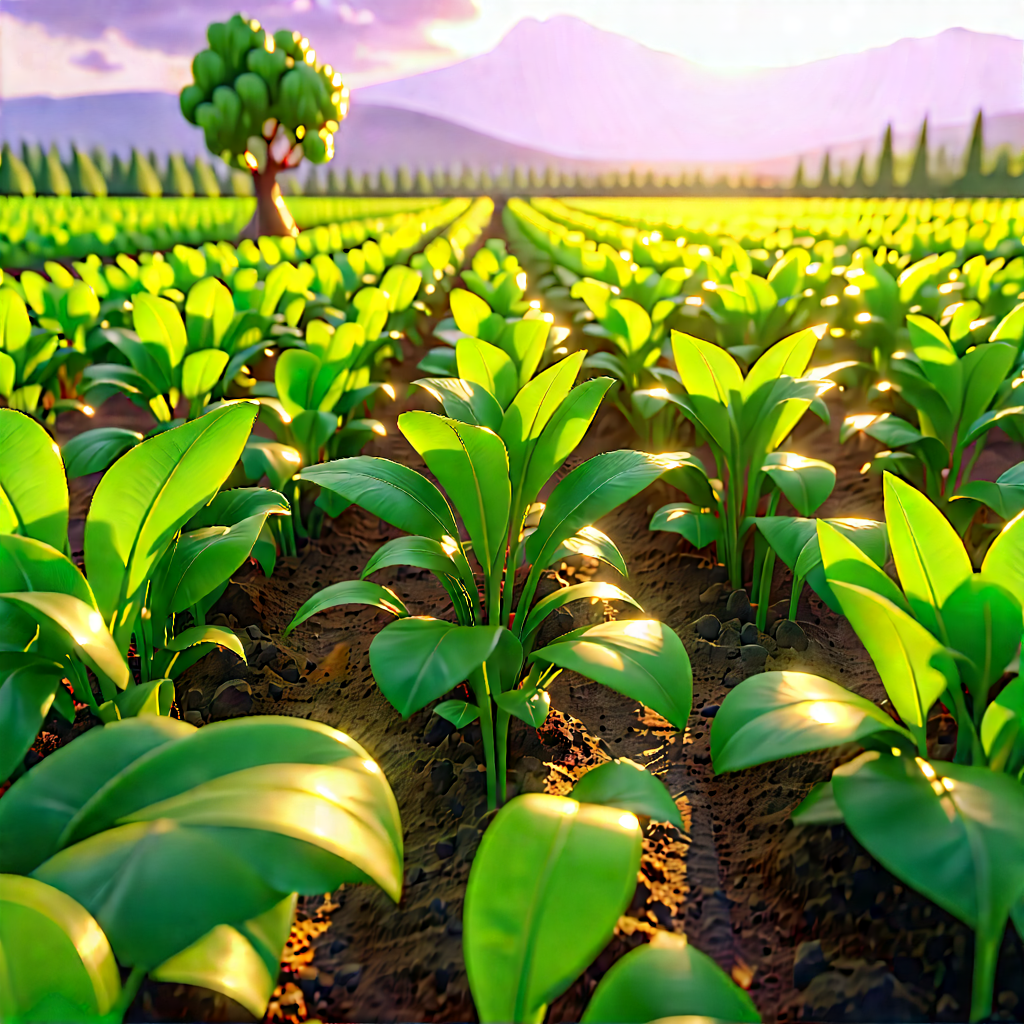 Agricultural Technology In Tech Office With Large Field