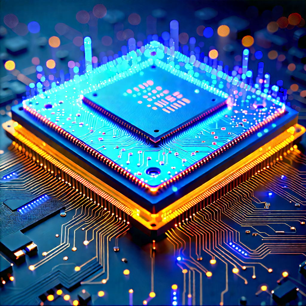 Microchip with holographic projection