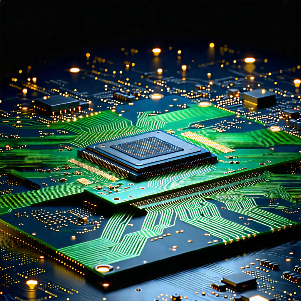 Close-up of microprocessor