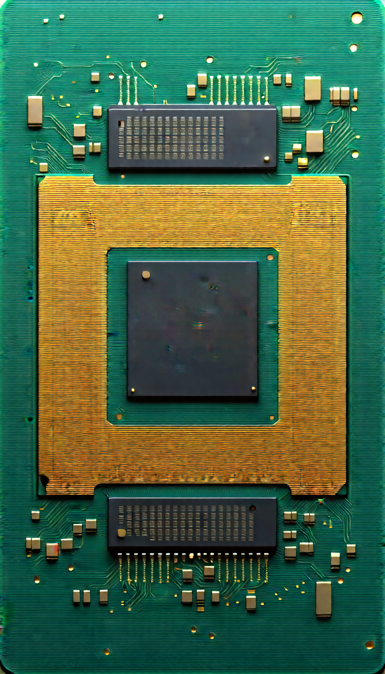 Close-up of microprocessor