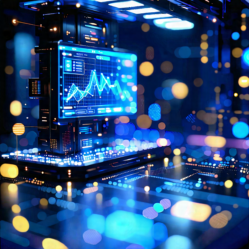 Machine Learning Visualization With Computer Monitor
