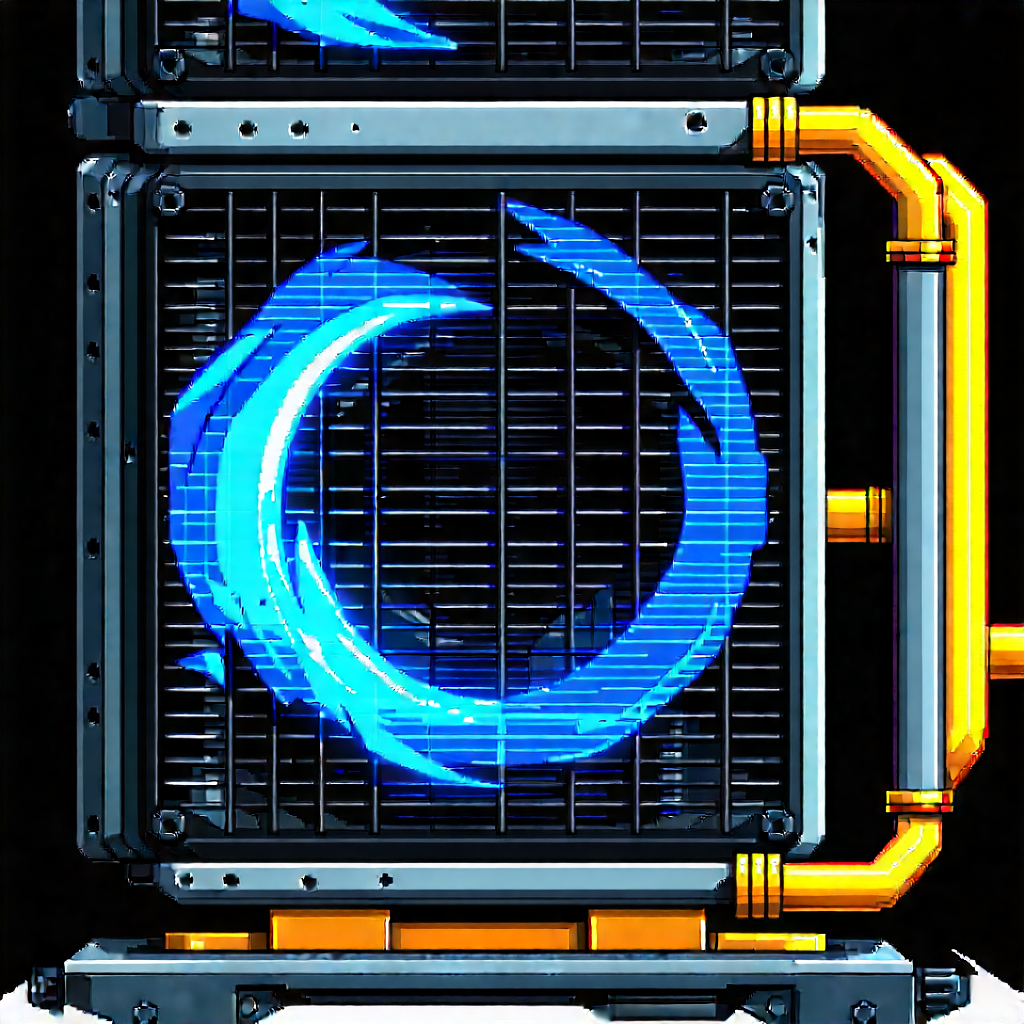 Close-up of cooling system