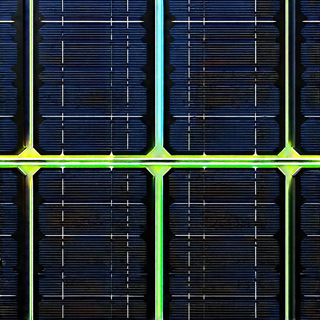 Solar panel with neon accents