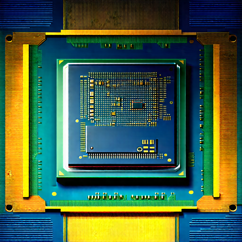 Close-up of microprocessor