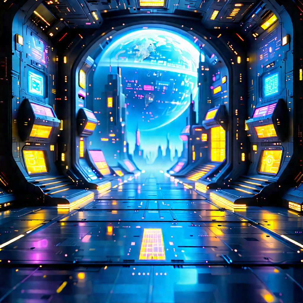 (futuristic:1.15) Innovation Hub With Futuristic Scene,