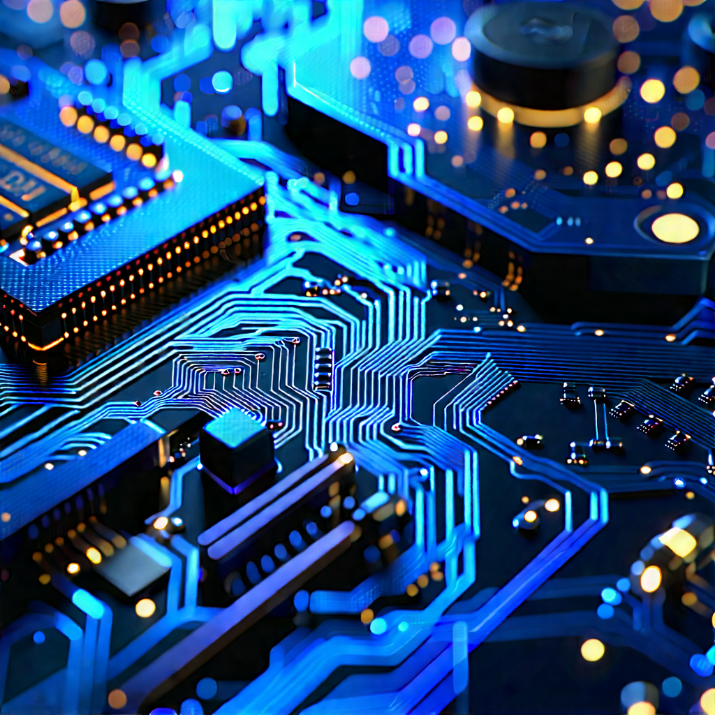 Close-up of electronic circuit