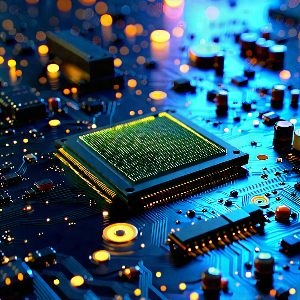 Close-up of electronic circuit