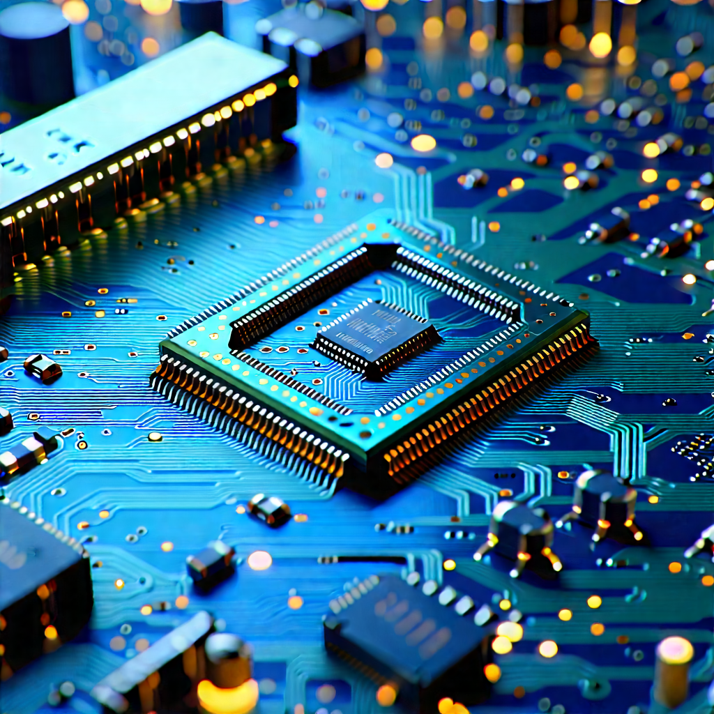 Close-up of electronic circuit
