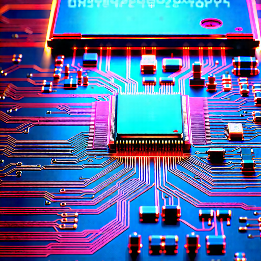Close-up of electronic circuit