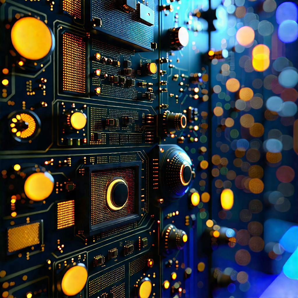 Close-up Of Sensor Array With Computer Circuit