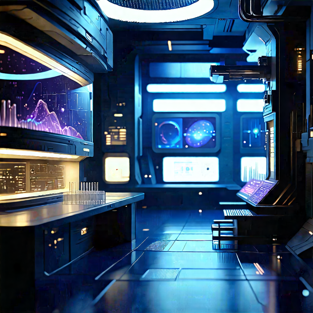 Futuristic research laboratory