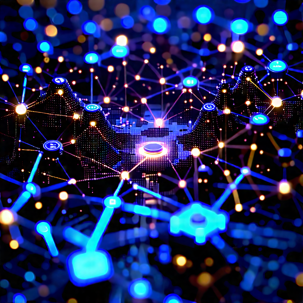 Blockchain Network Visualization With Image, There