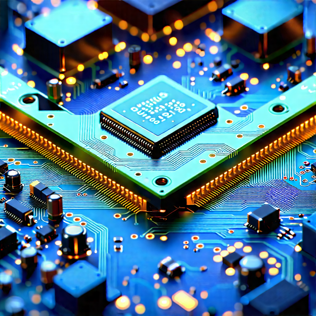 Close-up of electronic circuit
