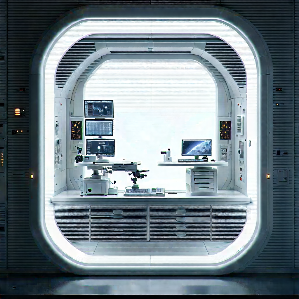(futuristic:1.35) research laboratory