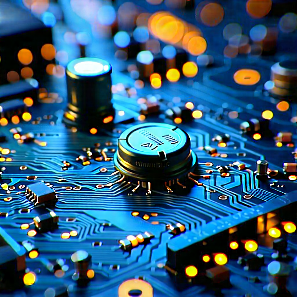 Close-up of electronic circuit