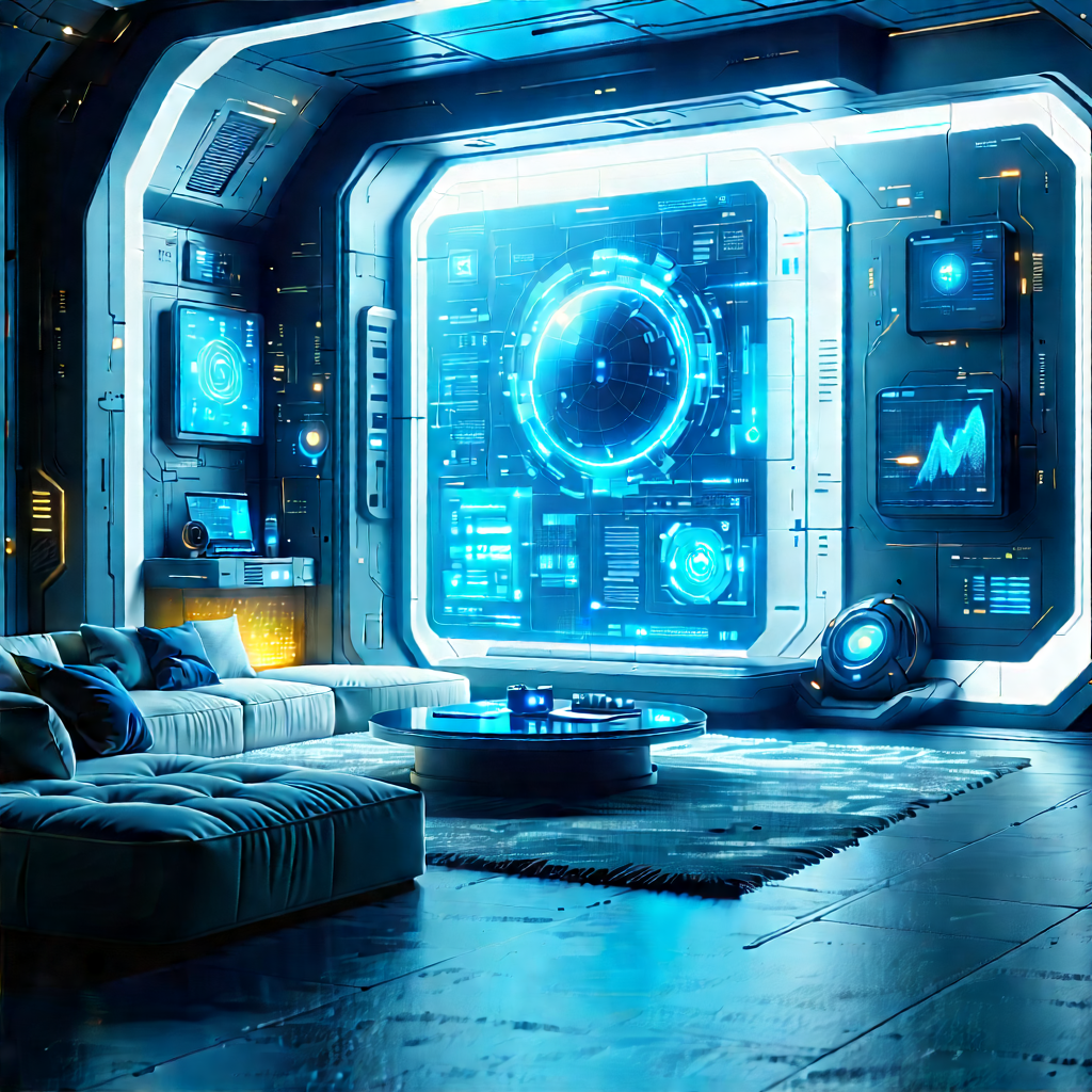 Futuristic Smart Home With Image, There