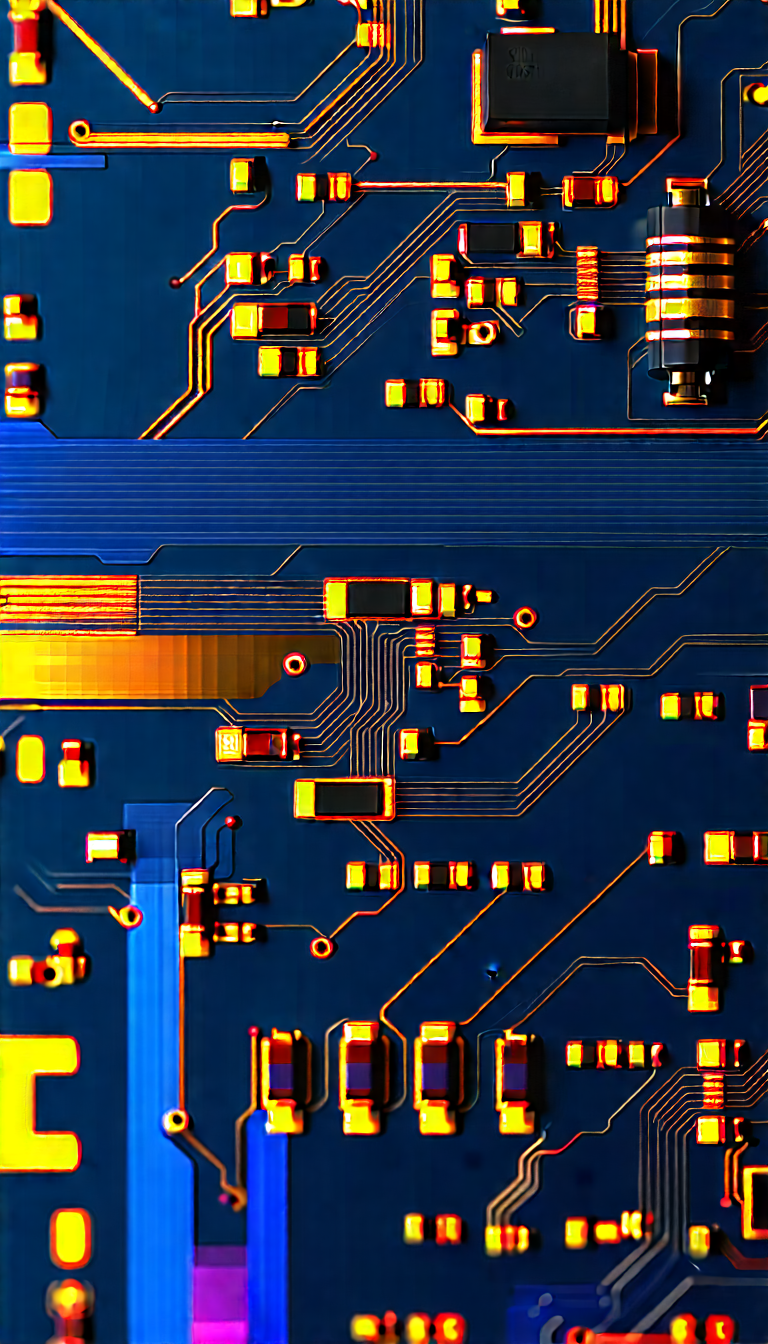 Close-up of electronic circuit
