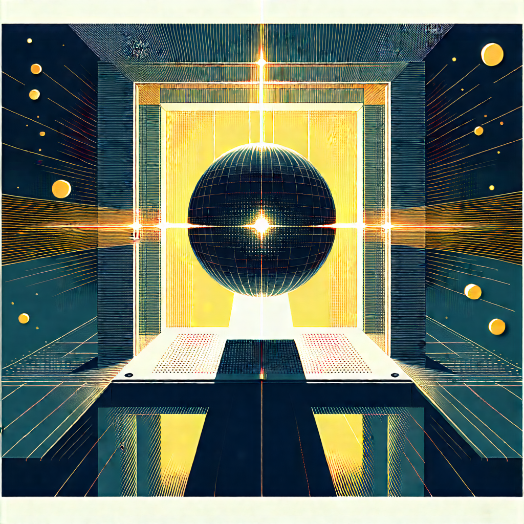 Quantum Computer With Laser Scanning With Image, There