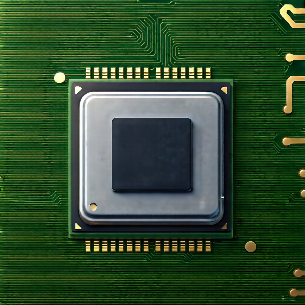 Close-up of microprocessor