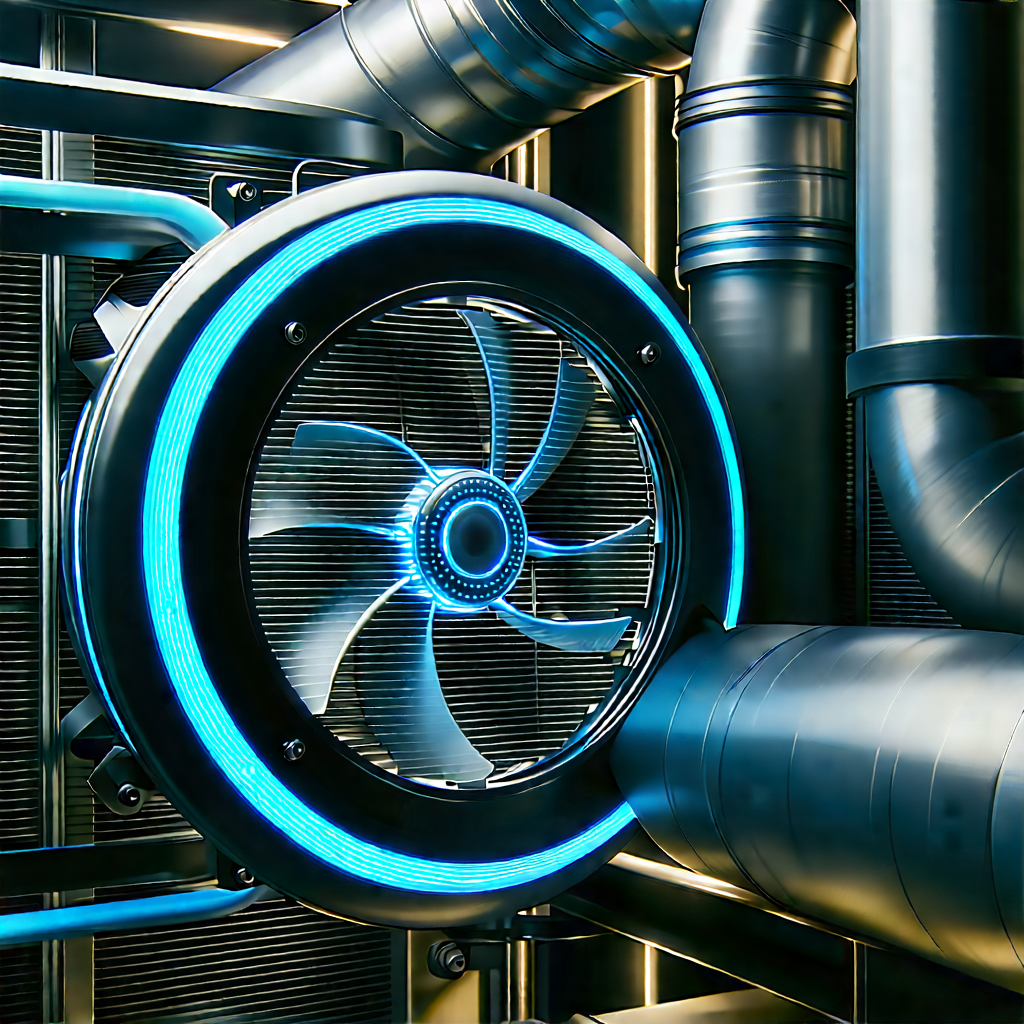 Close-up of cooling system