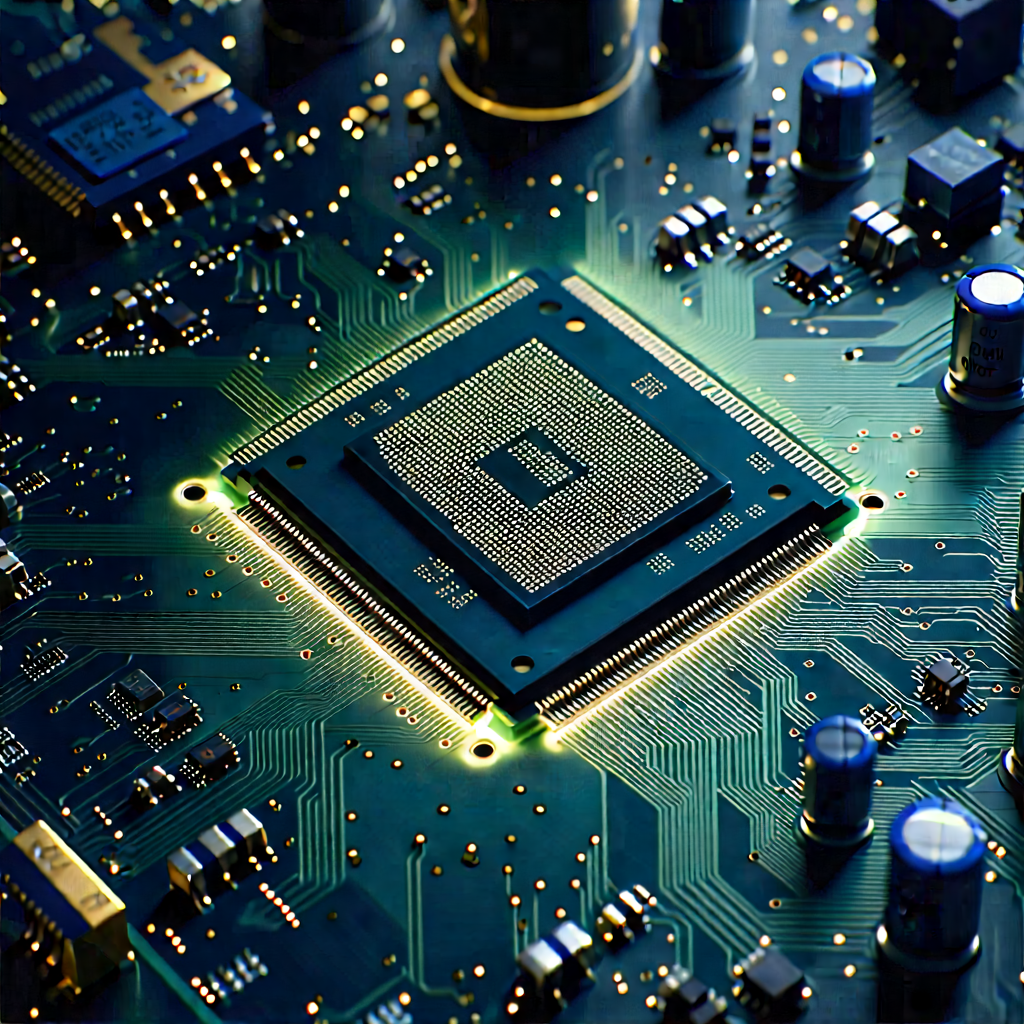 Close-up of microprocessor