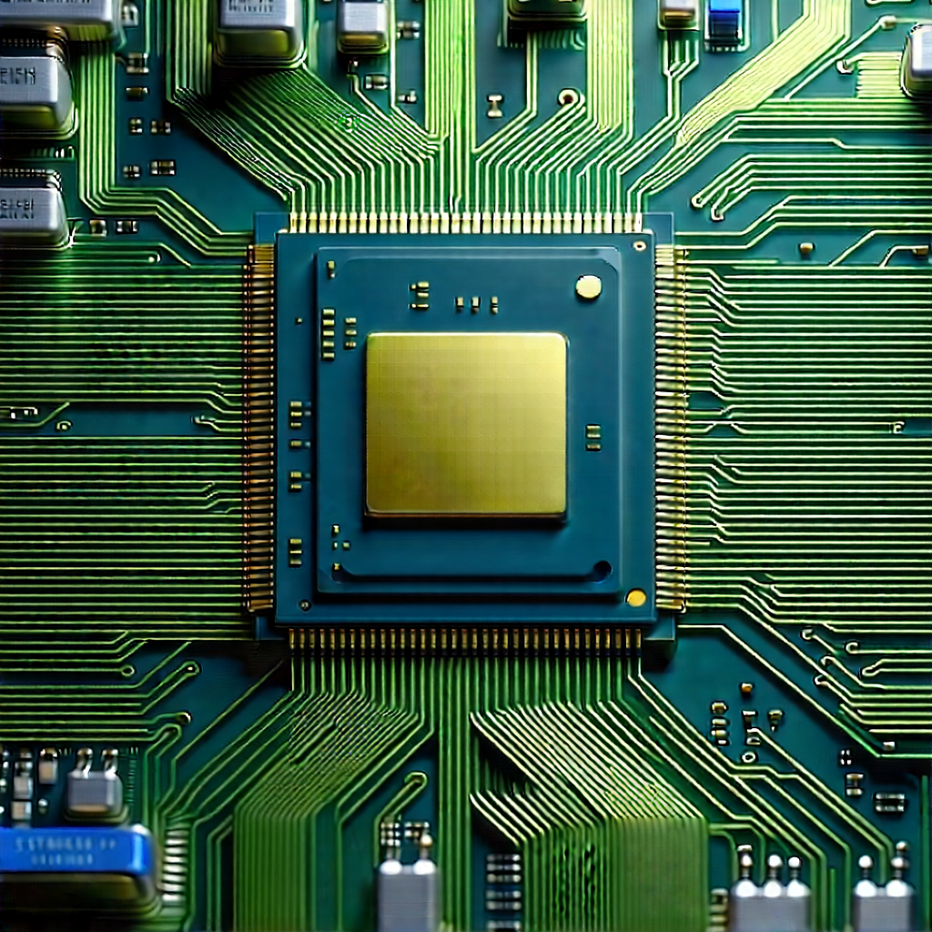 Close-up of microprocessor