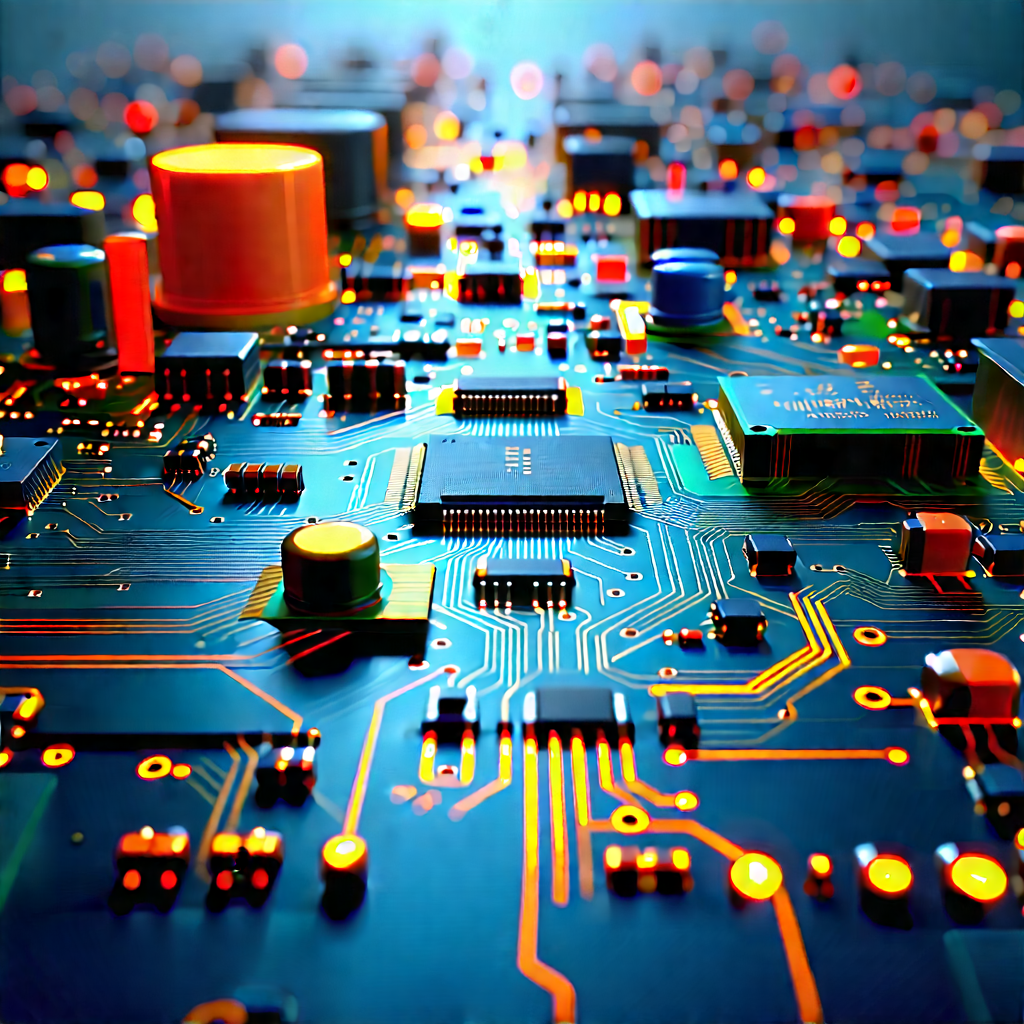 Close-up of electronic circuit