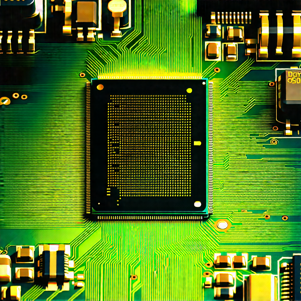 Close-up of microprocessor