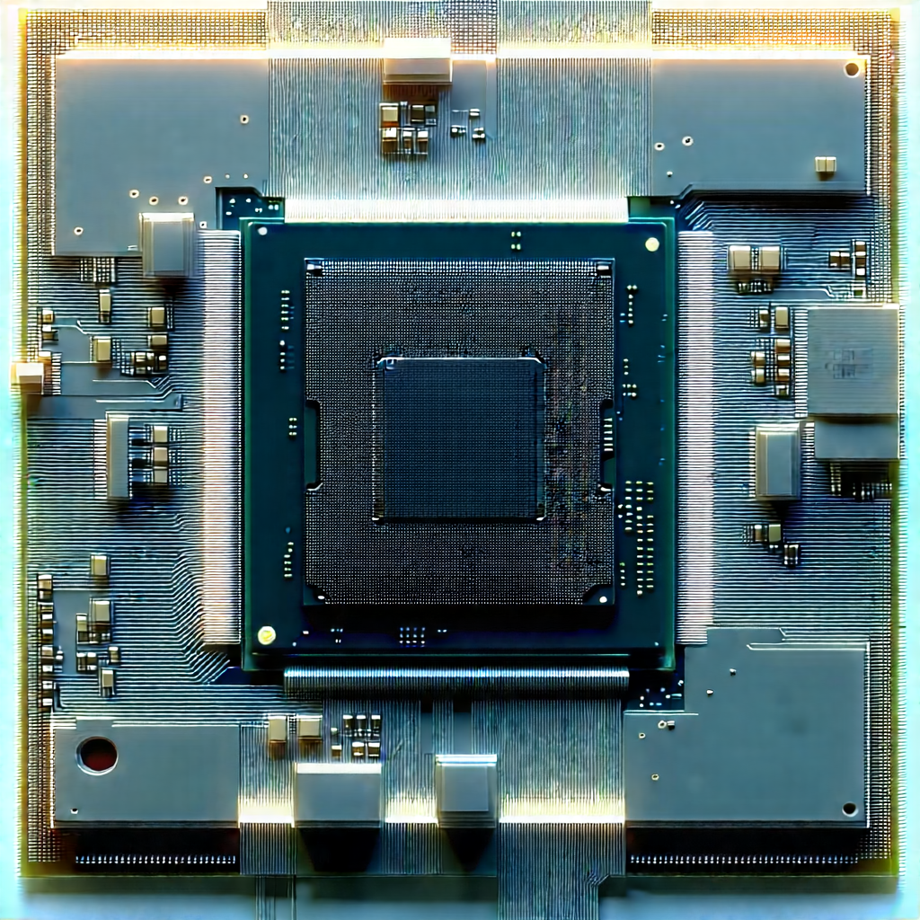 Close-up of microprocessor