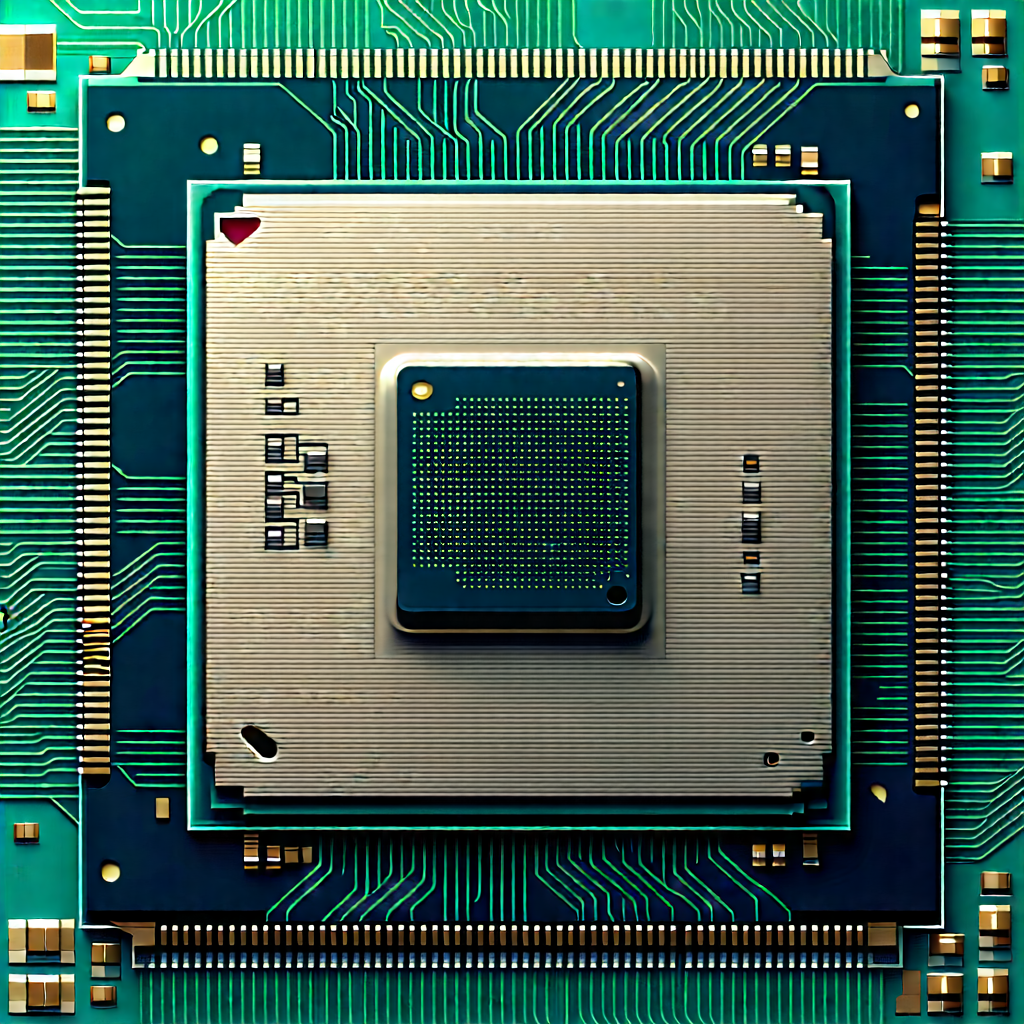 Close-up of microprocessor
