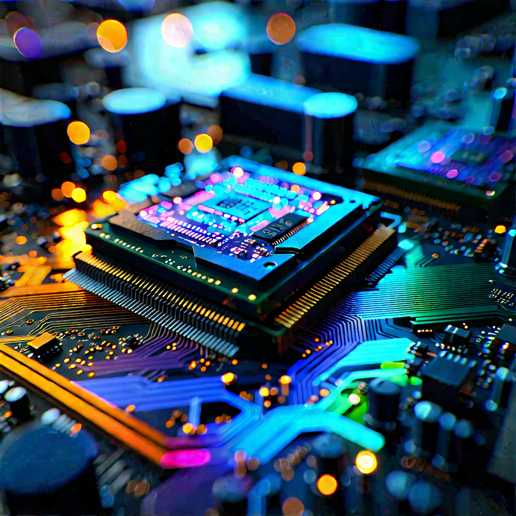 Close-up Of Memory Module With Close-up Computer