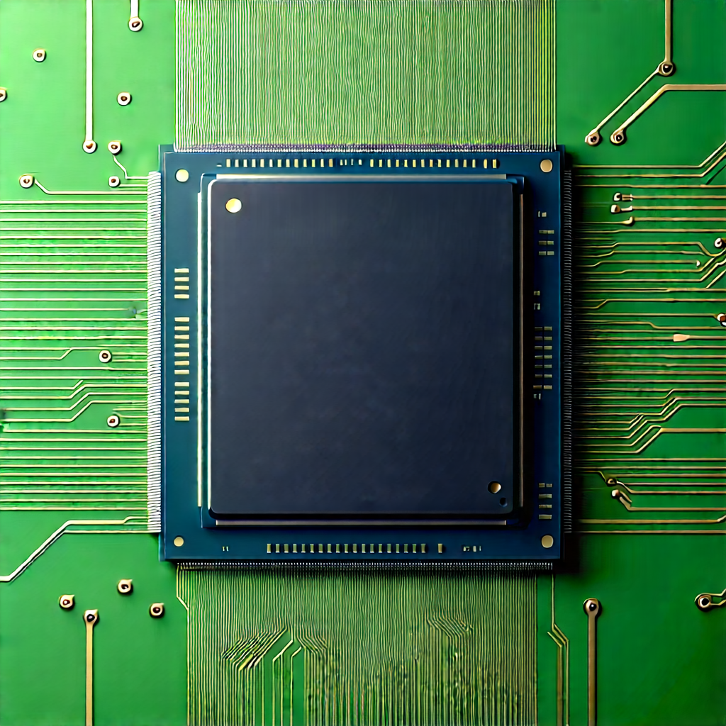 Close-up of microprocessor