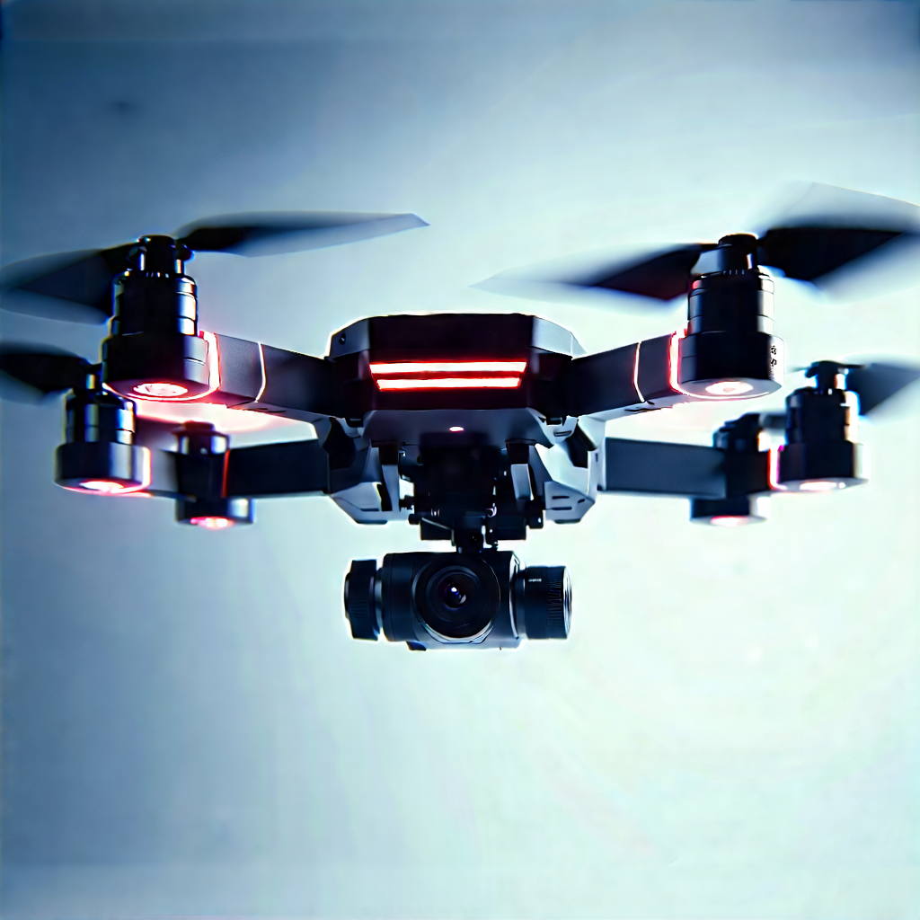 Drone With Streaming Content With Black Drone