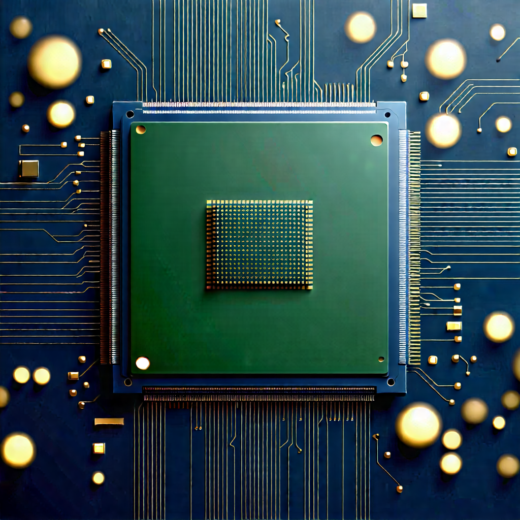 Close-up of microprocessor