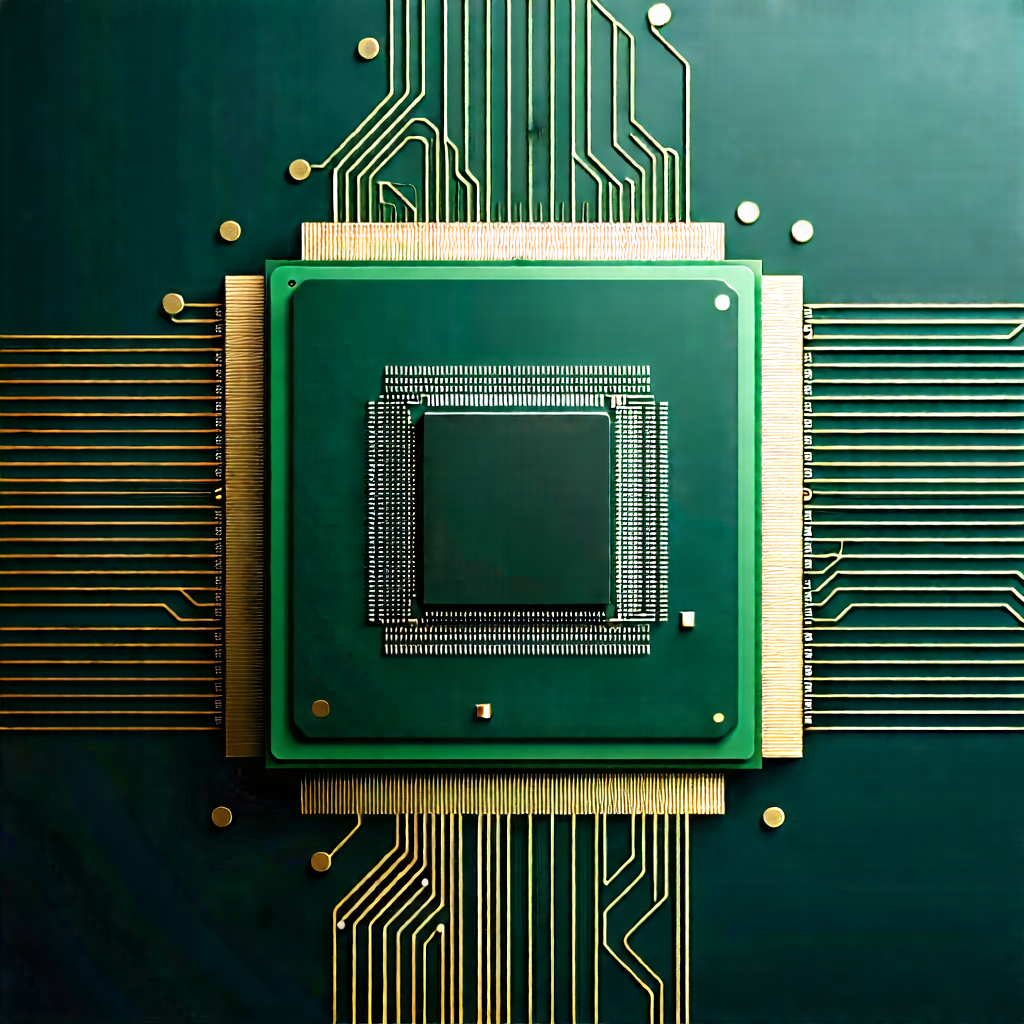 Close-up of microprocessor