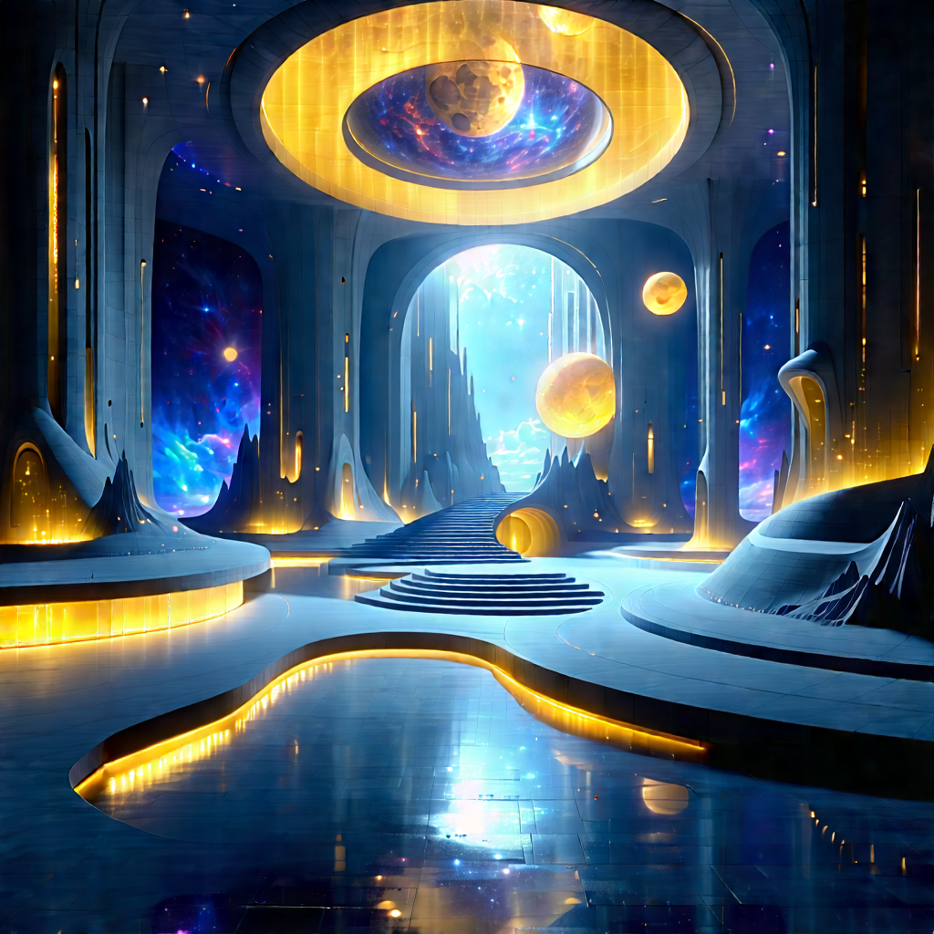 Futuristic Innovation Hub With Image, There