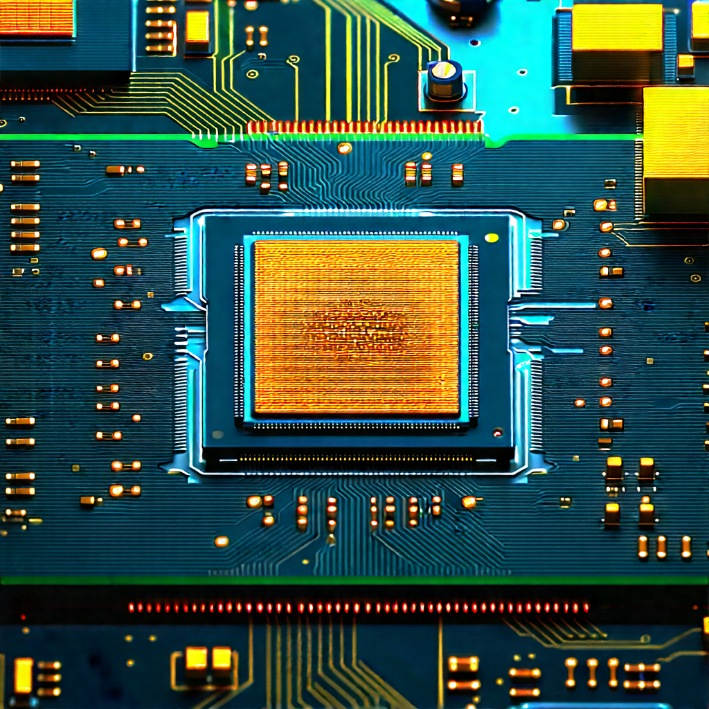Close-up of microprocessor