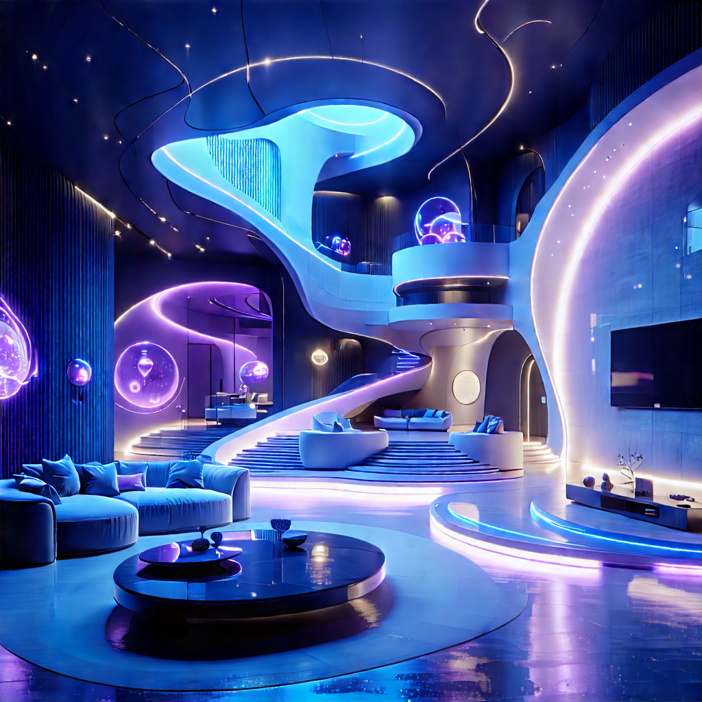 Futuristic Smart Home With Image, There