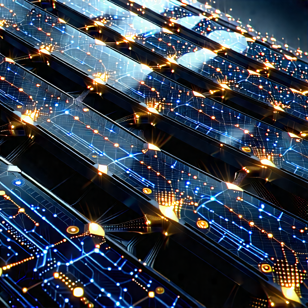Solar panel with data streams