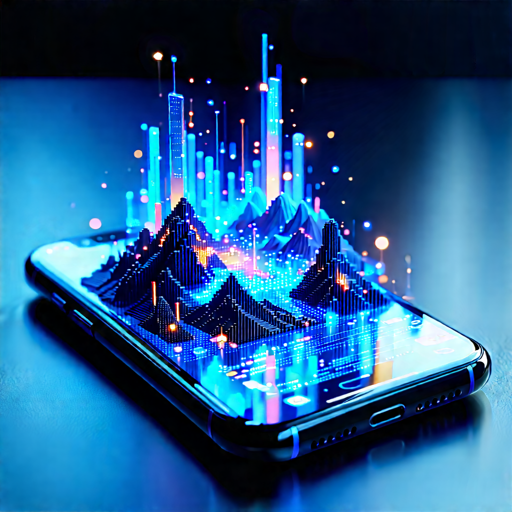 Smartphone With Data Visualization With Cell Phone