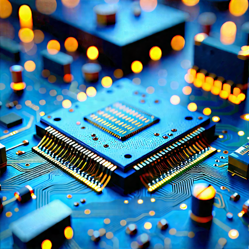 Close-up of electronic circuit